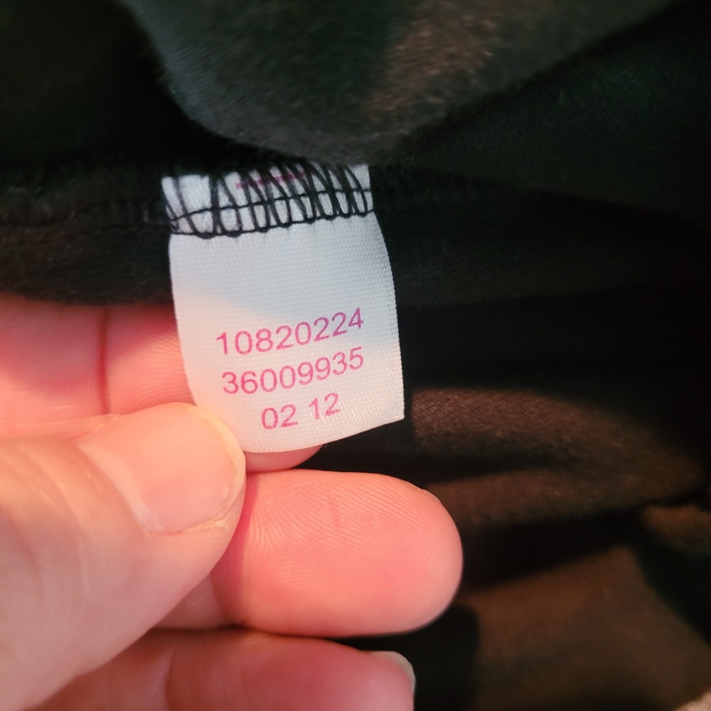Pink Victoria's Secret Y2K Leggings Med Black Leopard Foldover Sequin Logo Capri - Picture 12 of 13